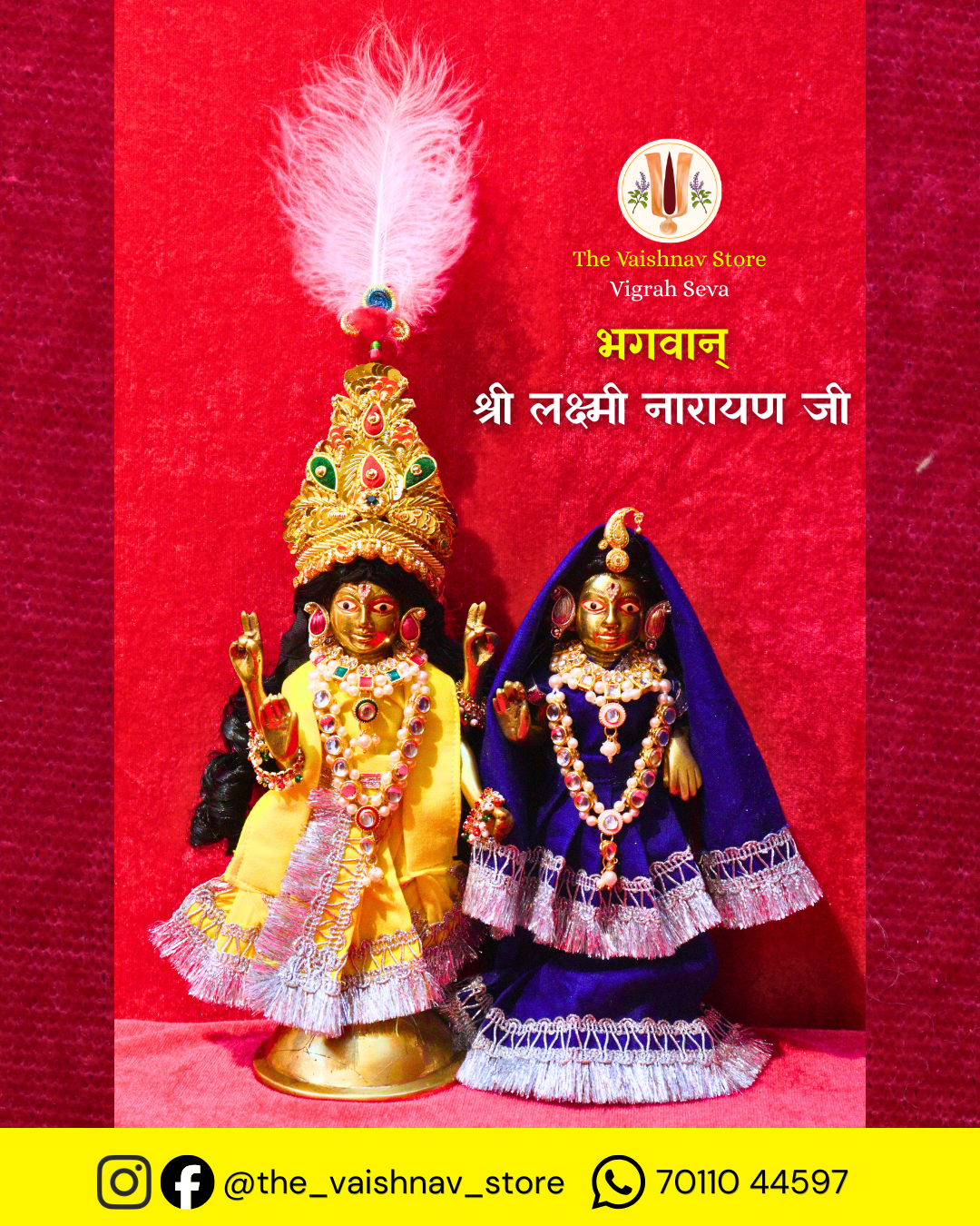 Bhagwan Shri Lakshmi Narayan Ji (Vigrah Seva Pair)