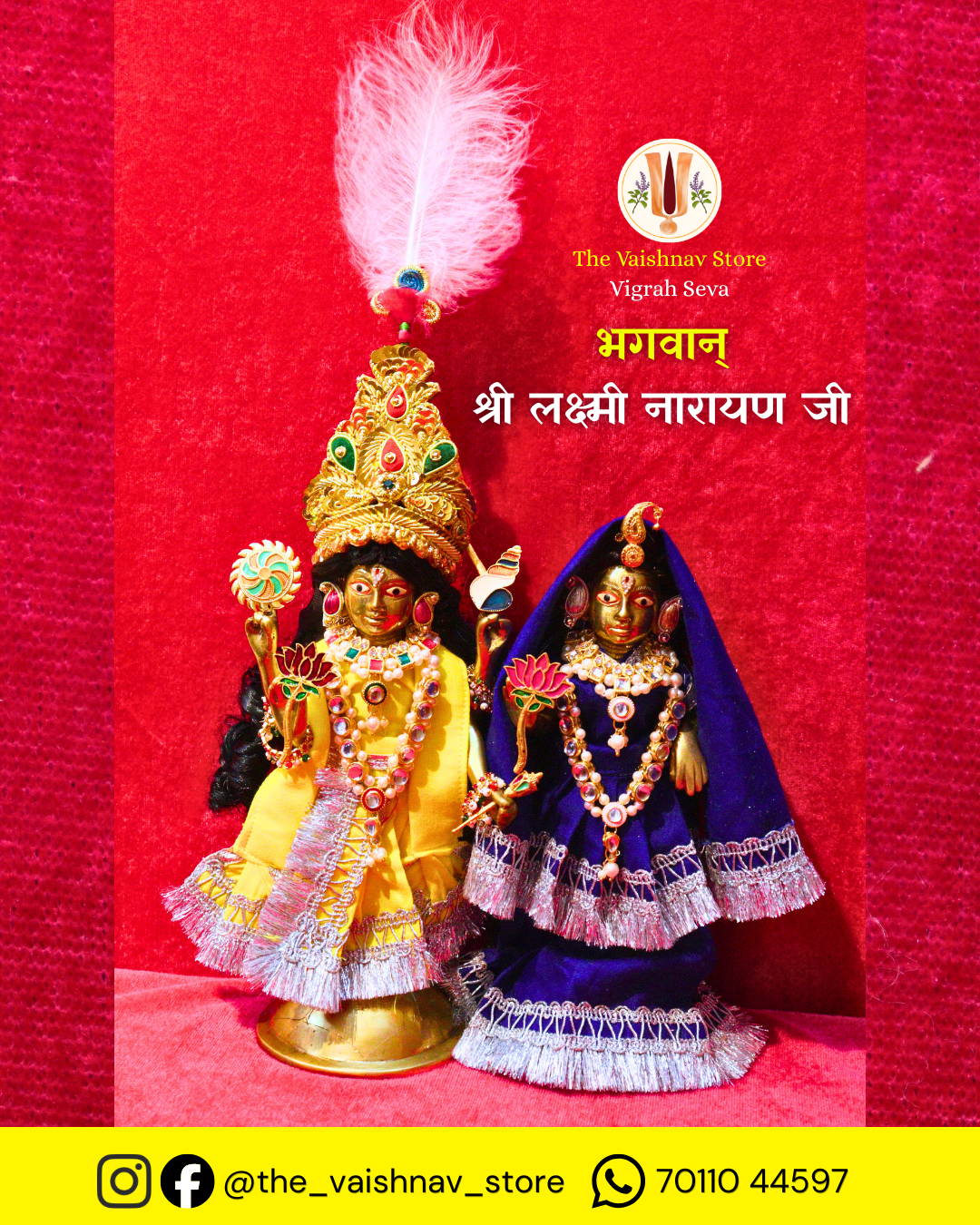 Bhagwan Shri Lakshmi Narayan Ji (Vigrah Seva Complete Jodi)