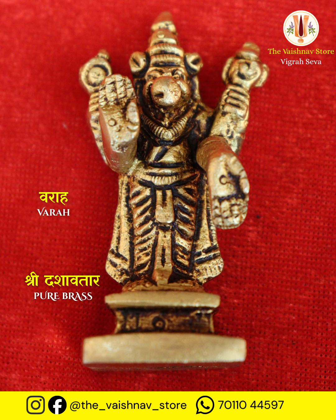 Pure Brass Shri Dashavatar - Varaha Avatar Vigrah