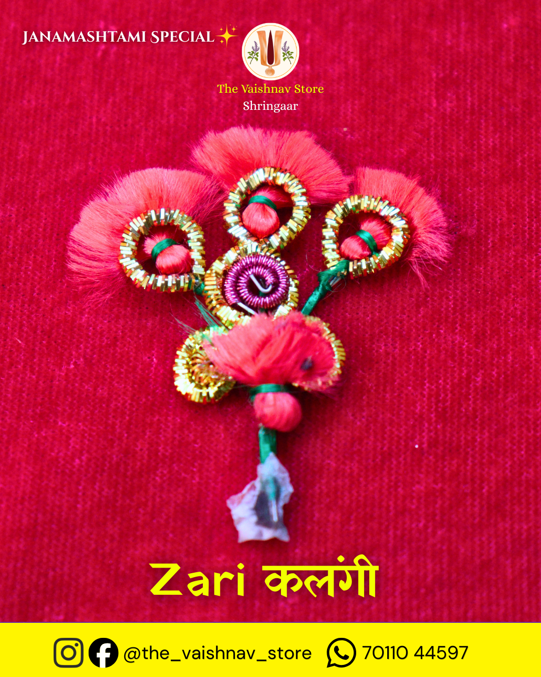 Handcrafted Zari Kalangi (Thakurji Shringaar)