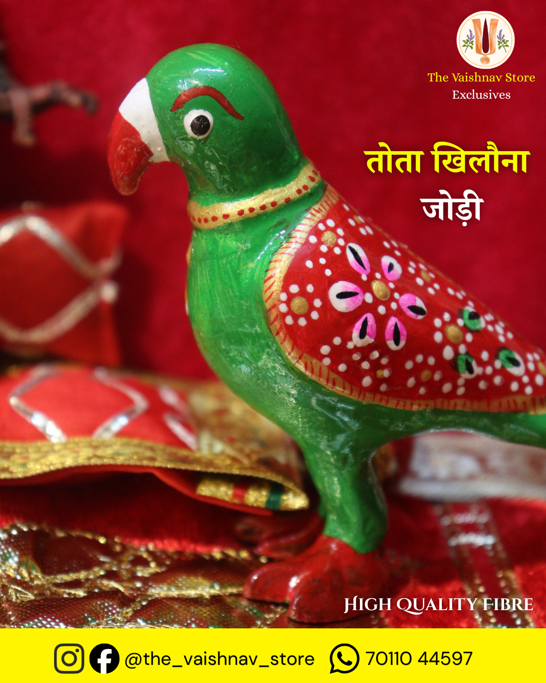 Tota Khilona Jodi - High Quality Fibre (Thakurji Shringaar)